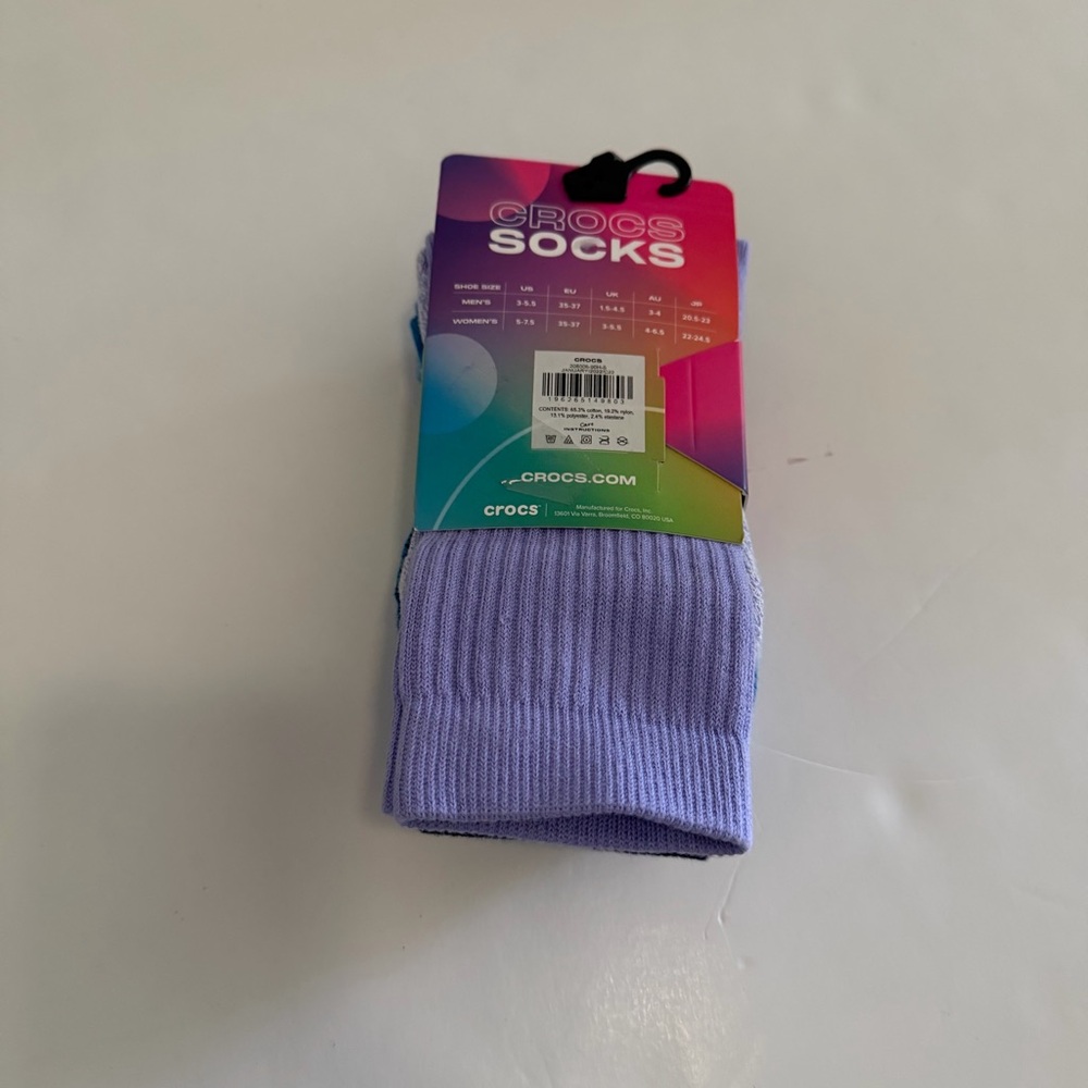 Soft and Stylish CROCS Lavender Casual Socks